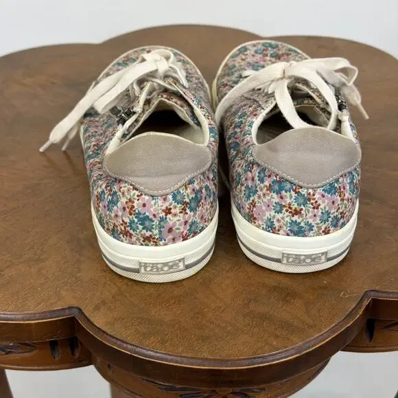 Taos Multicolor Floral Pattern Lace Up or Zip Closure Sneaker Womens Size 10.5 - Picture 5 of 7